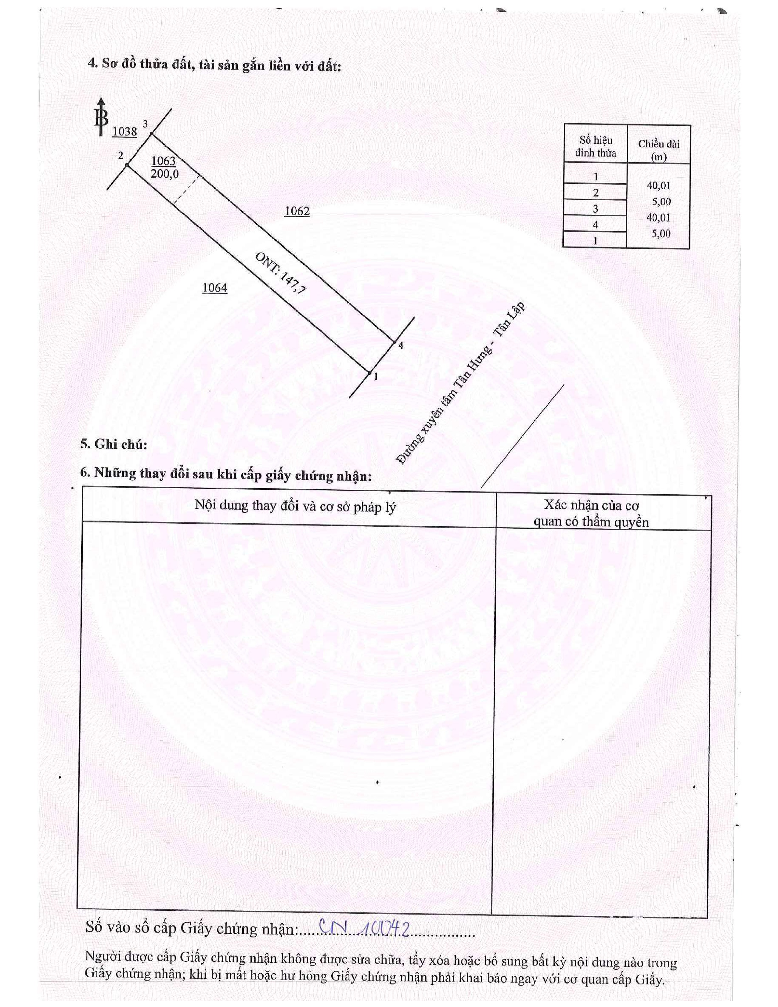 Bán Đất Mặt Đường Xuyên Tâm Tân Lợi Đồng Phú Bình Phước